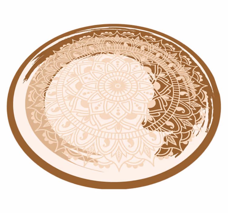Doğal yıkanmış mandala vinil halı - TenStickers