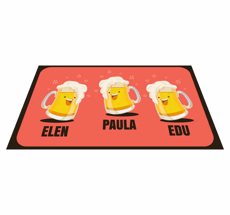 Bira kişiselleştirilmiş vinil paspas - TenStickers