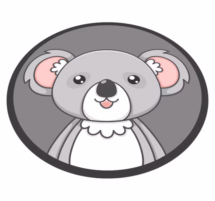 Sevimli koala çizimi çocukta pvc halı - TenStickers