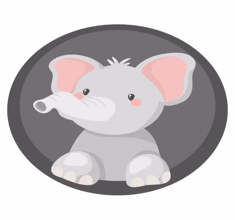Bebek fil hortumu çocukta pvc halı - TenStickers