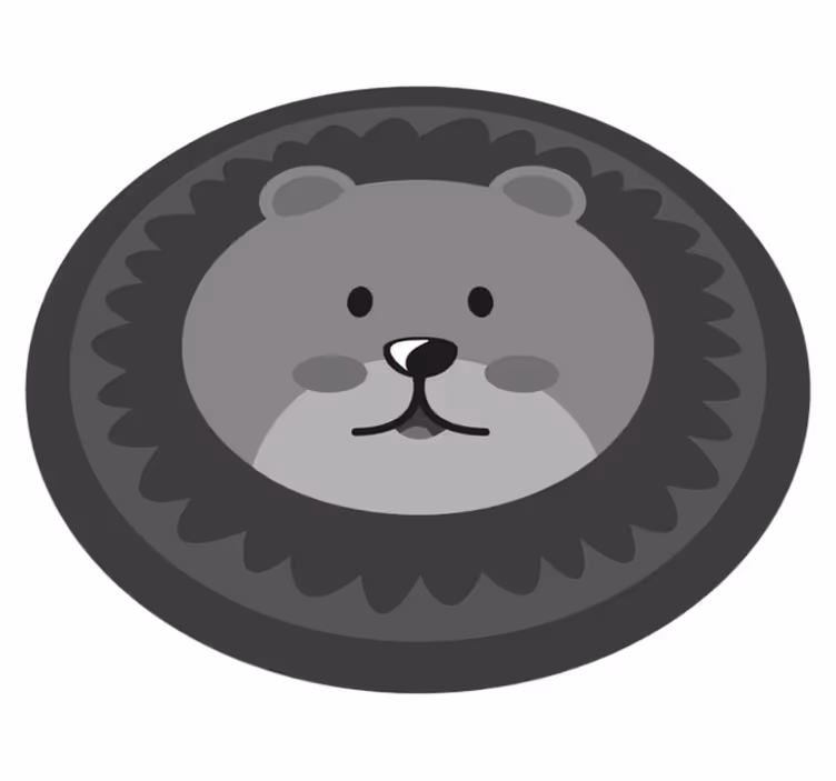 Sevimli aslan yüzü bebek pvc halı - TenStickers