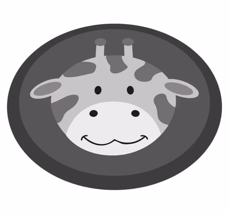 Bebek pvc halı gri bebek zürafa - TenStickers