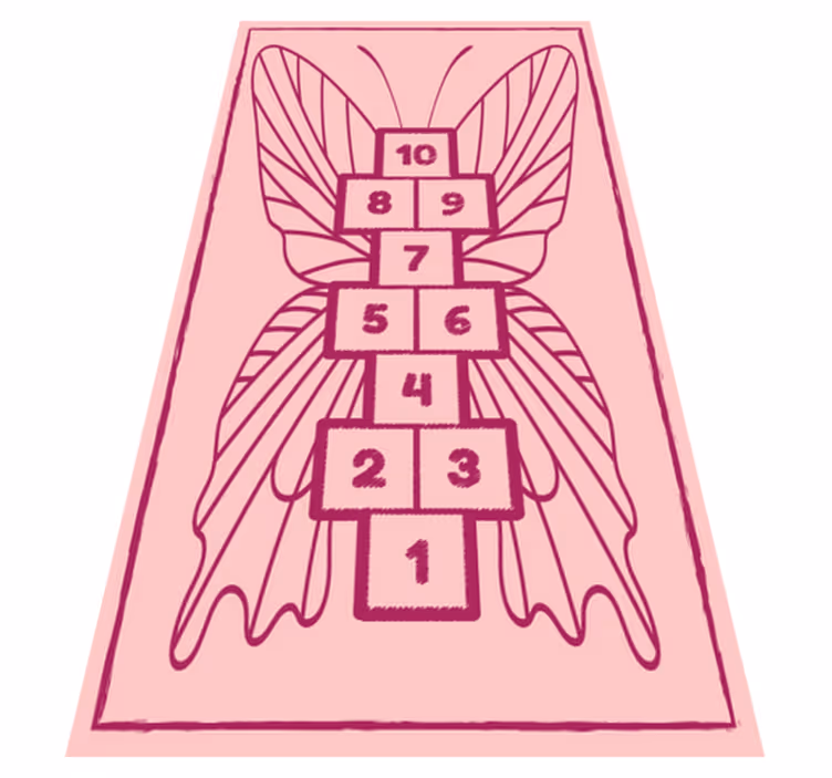 Pembe böcek seksek çocuklar vinil oyun matı - TenStickers