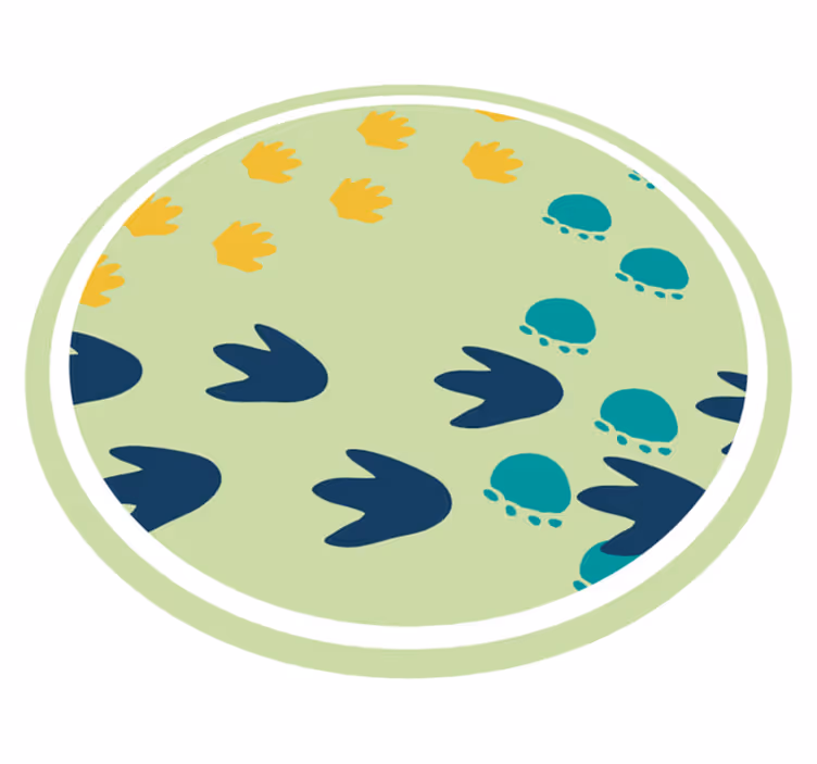 Dinozorlar ayak izleri bebek oyun minderi - TenStickers