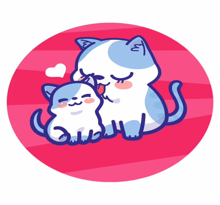 Sevimli kedi arkadaşları pvc halı - TenStickers