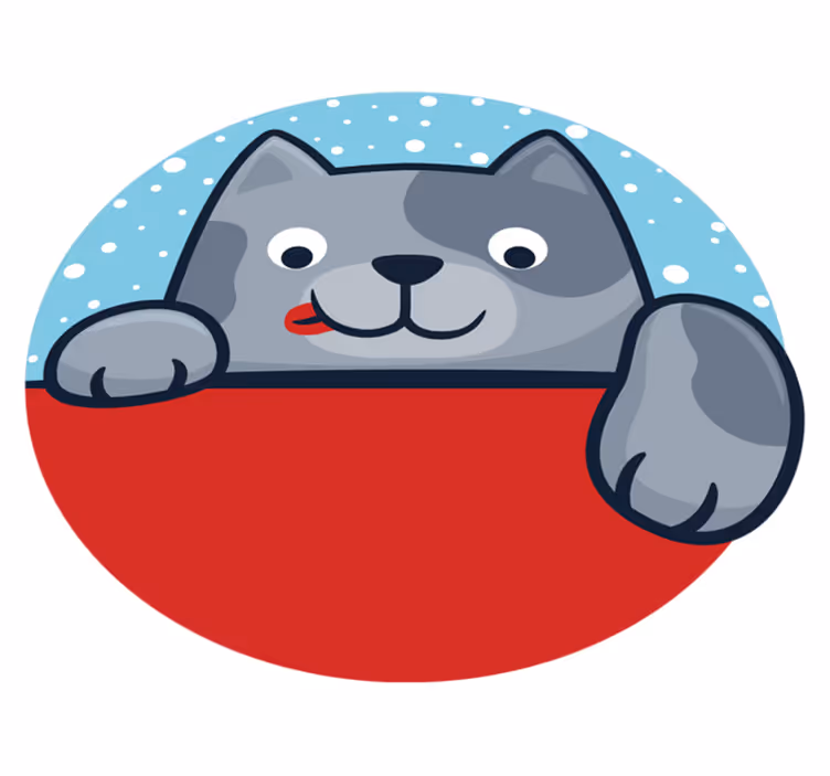Kedi dili ağzından hayvan kilim - TenStickers