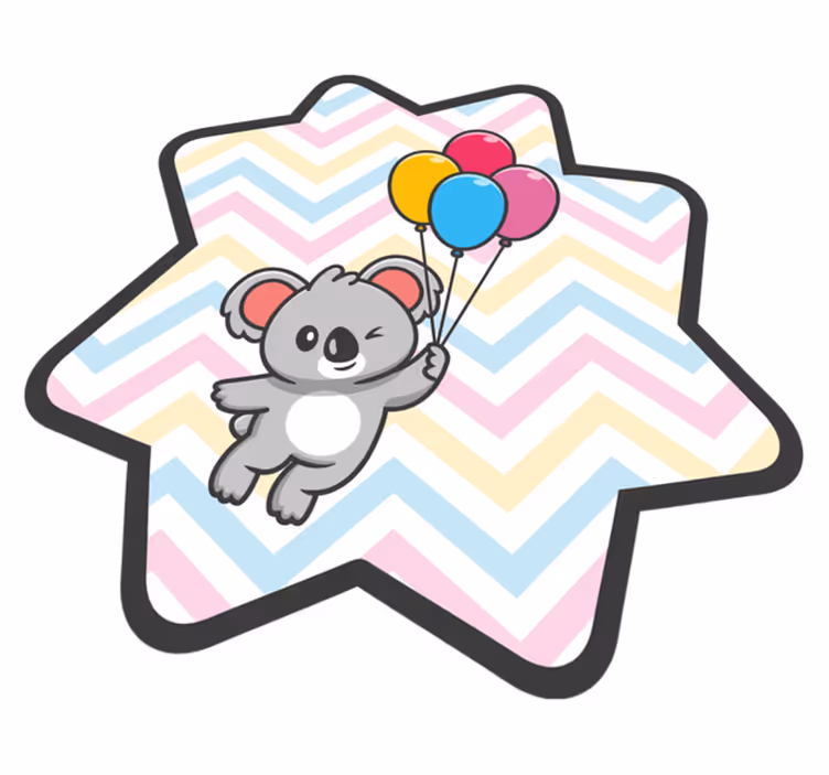 Oyuncu koala balonu çocukta pvc halı - TenStickers