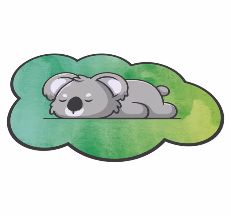 Uyuyan koala bebek pvc halı - TenStickers