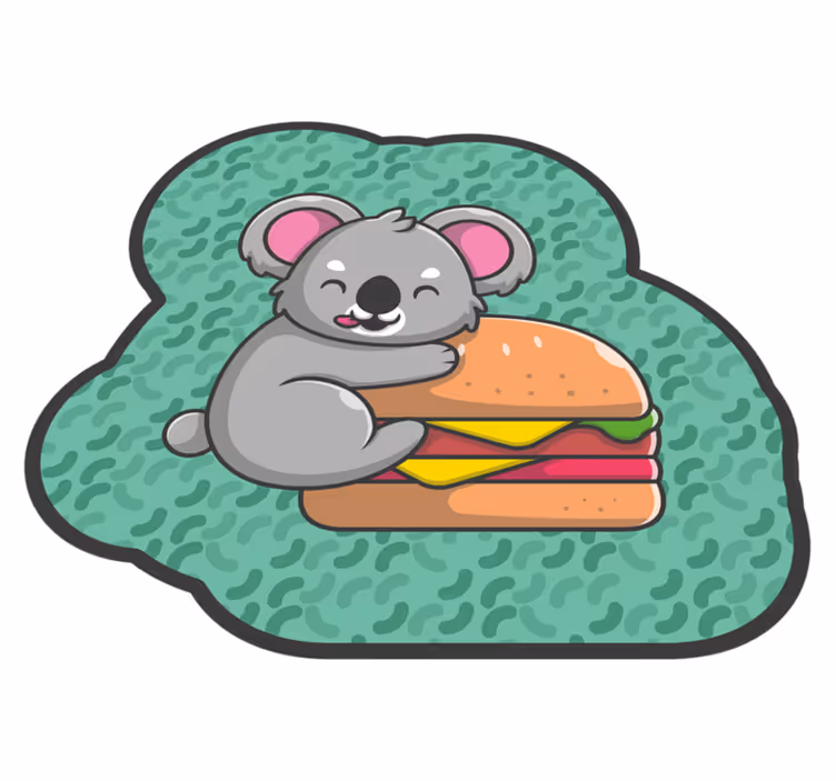 Sevimli koala atıştırmalığı bebek pvc halı - TenStickers