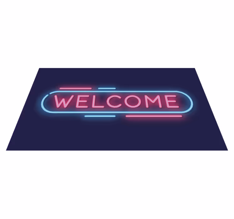 Hoşgeldin neon tasarım giriş holü karoları - TenStickers