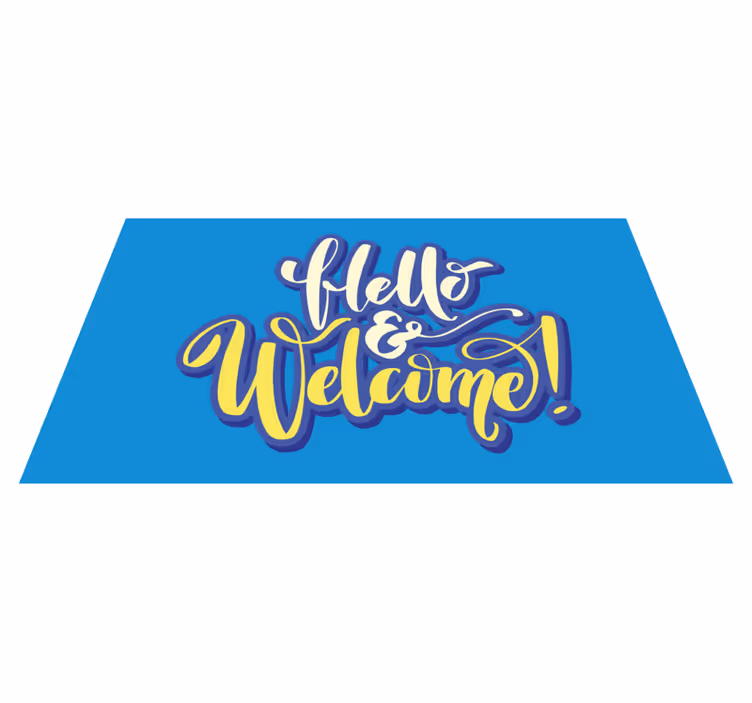 Merhaba ve hoş geldiniz giriş salonu pvc halı - TenStickers