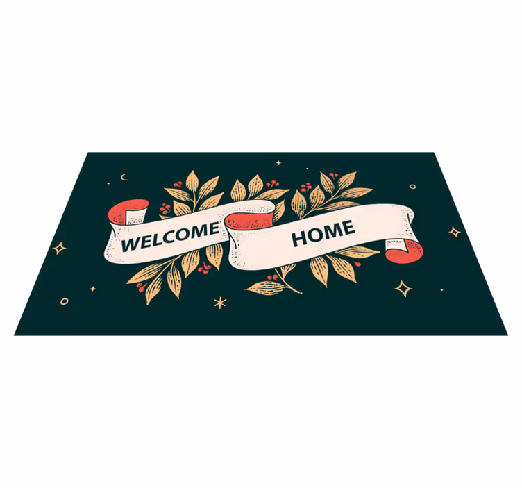 Yıldızlı hoş geldin eve giriş salonu pvc halı - TenStickers