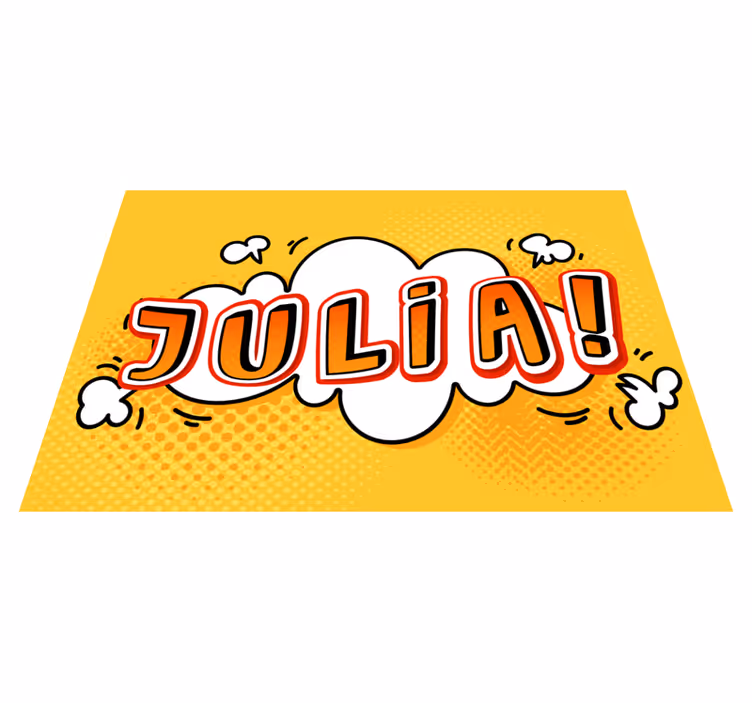 Grafiti isim bulutu pvc halı - TenStickers