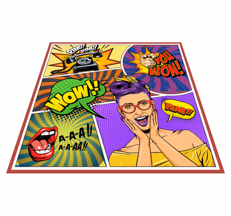 Pop art ifadeleri pvc halı - TenStickers