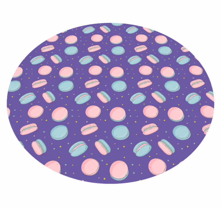 Renkli makaron deseni çocukta pvc halı - TenStickers