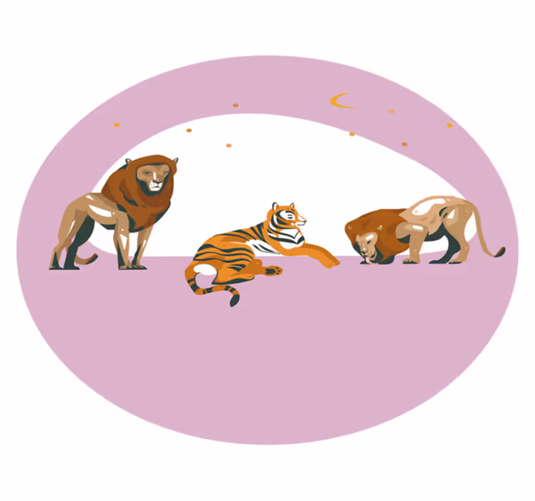 Safari vahşi hayvanları Hayvan pvc halı - TenStickers