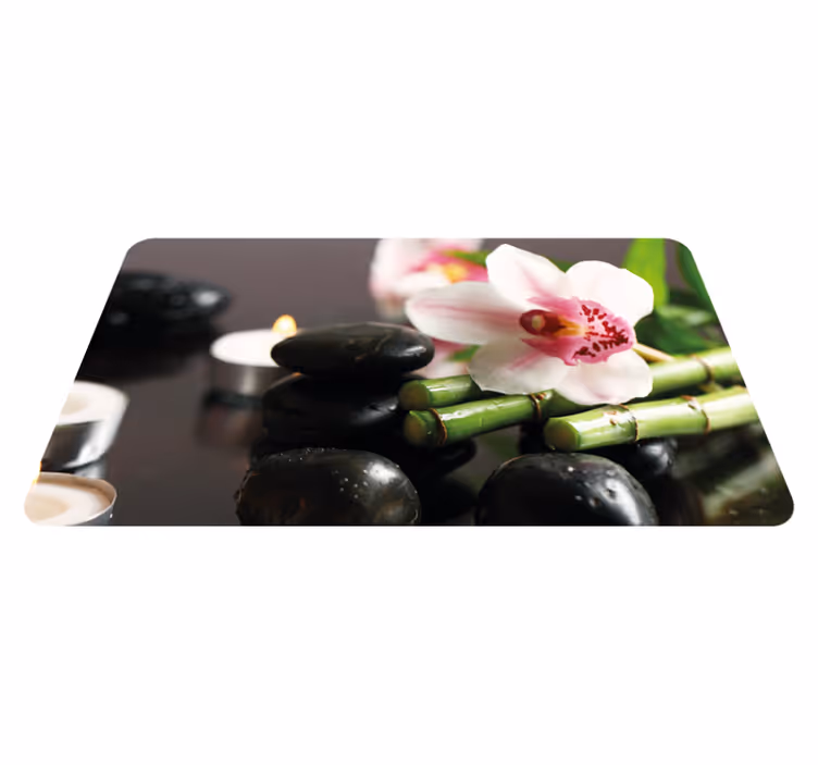 Orkide dinginliği doğa pvc halı - TenStickers