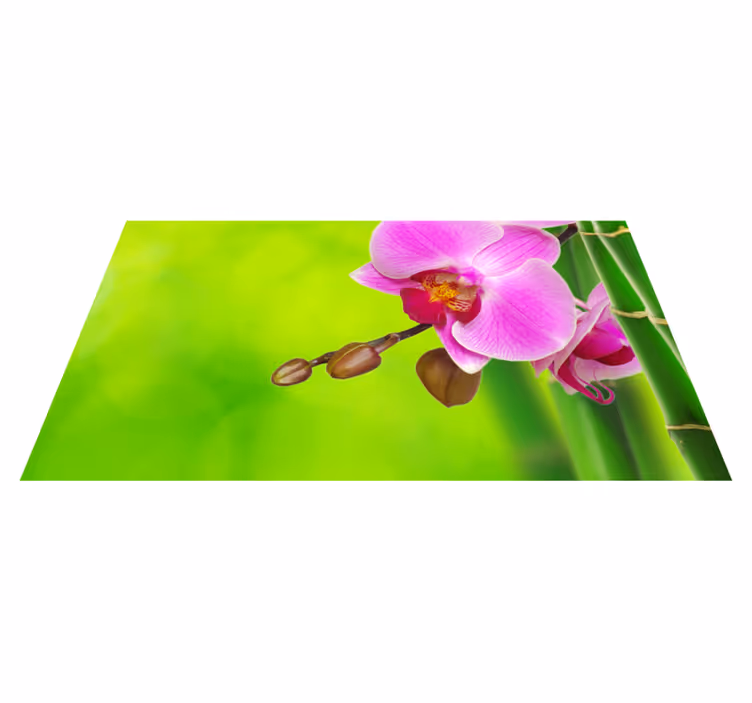 Orkide çiçeği keyfi çiçekler ve bitkiler pvc halı - TenStickers