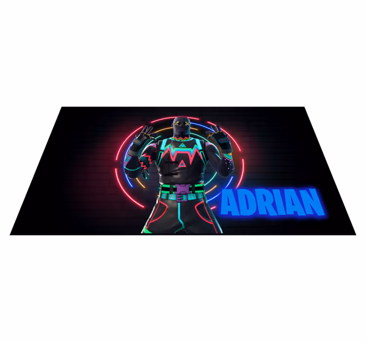Neon karakter gösterimi isimlerle pvc halı - TenStickers