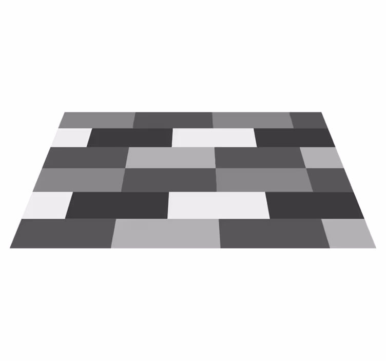 Monokrom blok düzeni banyo pvc halı - TenStickers