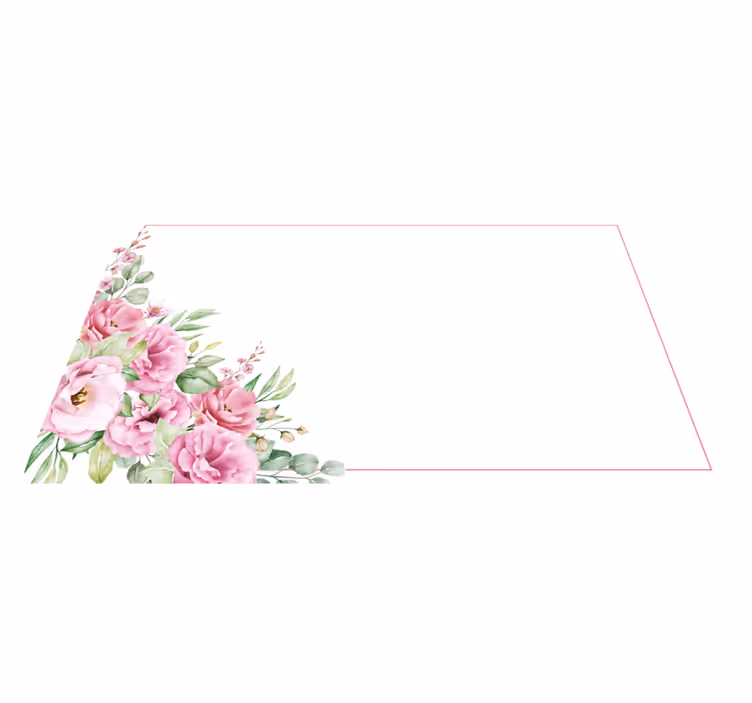 Pembe güller zarif çiçekli kilim - TenStickers