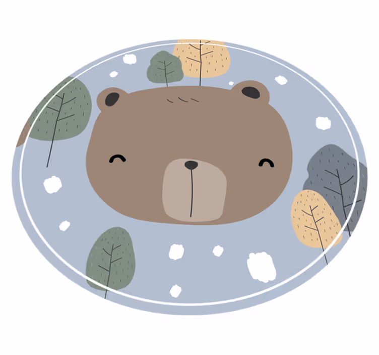 Bir ayı hayvan kilim portresi - TenStickers
