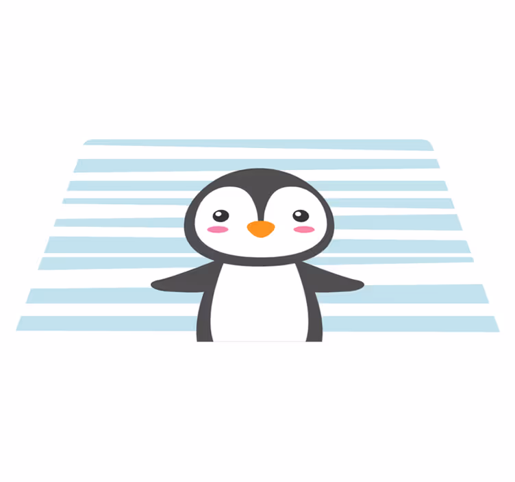 Mutlu penguen hayvan vinil halı - TenStickers