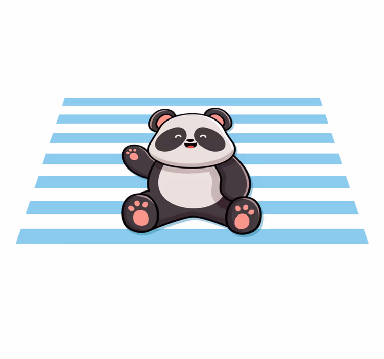 Oyuncu panda tasarımı çocukta pvc halı - TenStickers
