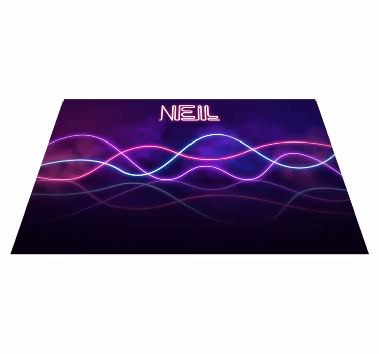Neon ışık gösterisi isimlerle pvc halı - TenStickers