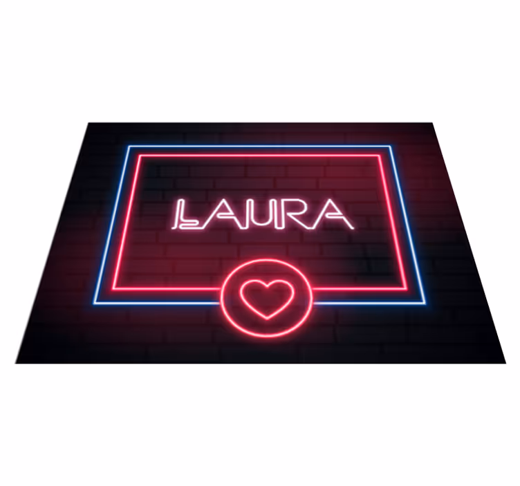 Neon tabela aşk isimlerle pvc halı - TenStickers