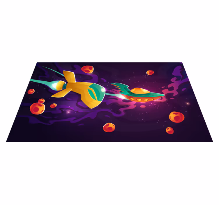 Kozmik yolculuk kavramı pvc halı - TenStickers