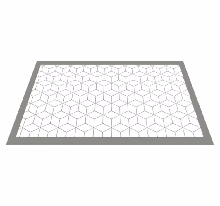Altıgen düzen geometrik pvc halı - TenStickers