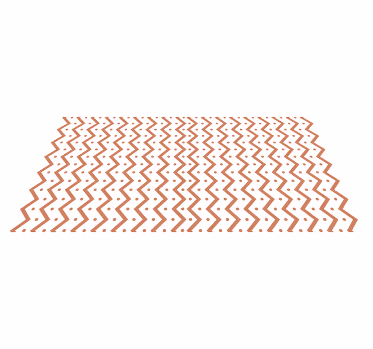 Zikzak ve noktalar geometrik pvc halı - TenStickers