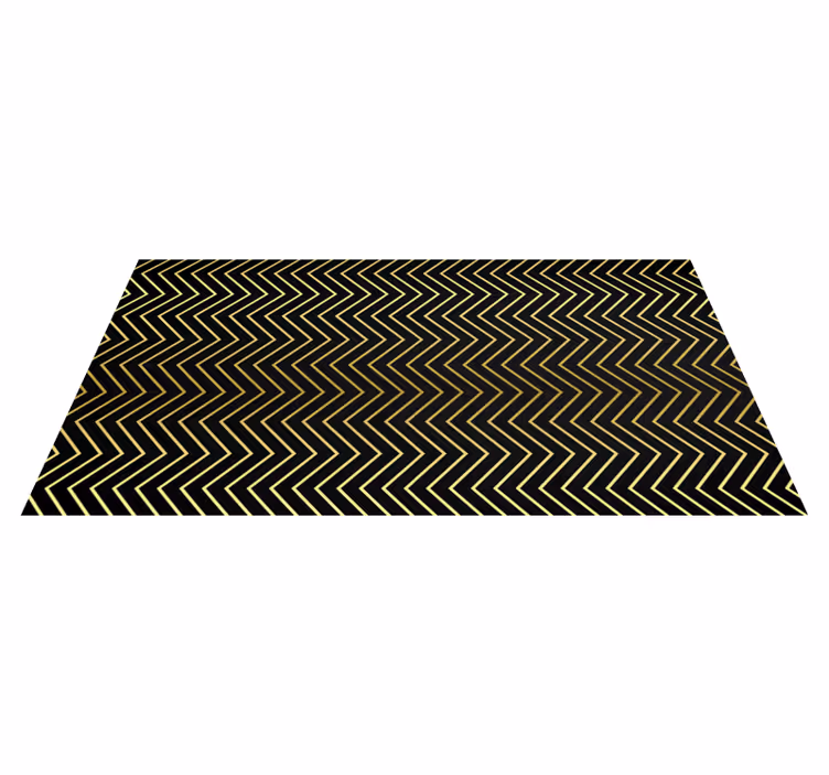 Chevron altın motif geometrik pvc halı - TenStickers