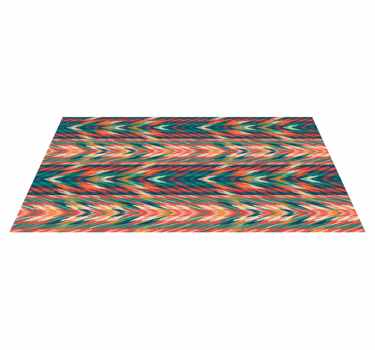 Sanatsal renkli zikzak tasarım yatak odası kilim - TenStickers