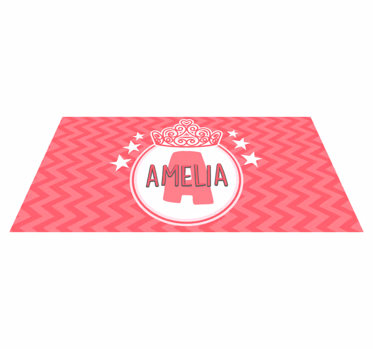 Prenses ismi amblemi pvc halı - TenStickers