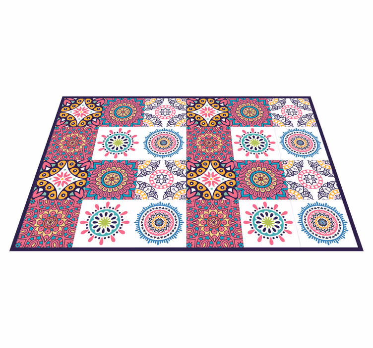Modern renkli mandala mutfak yer karoları - TenStickers