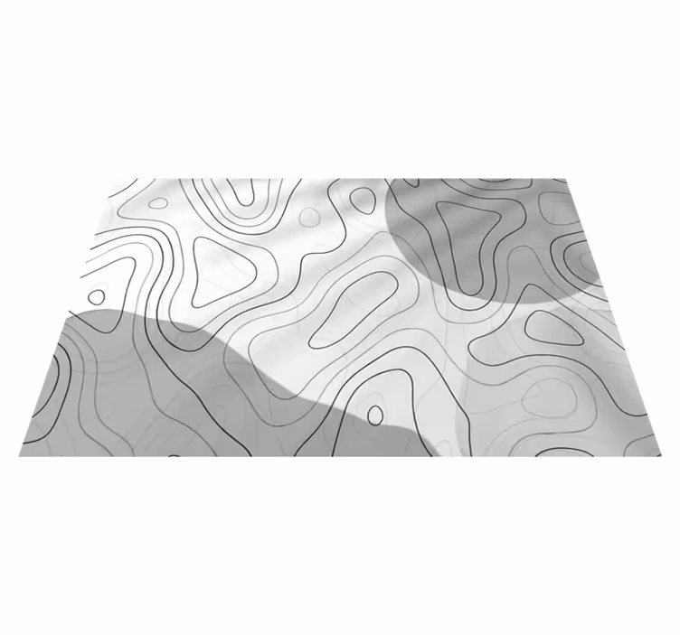Soyut doğrusal desenler minimalist pvc halı - TenStickers