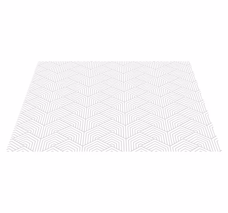 Gri altıgen desen geometrik pvc halı - TenStickers