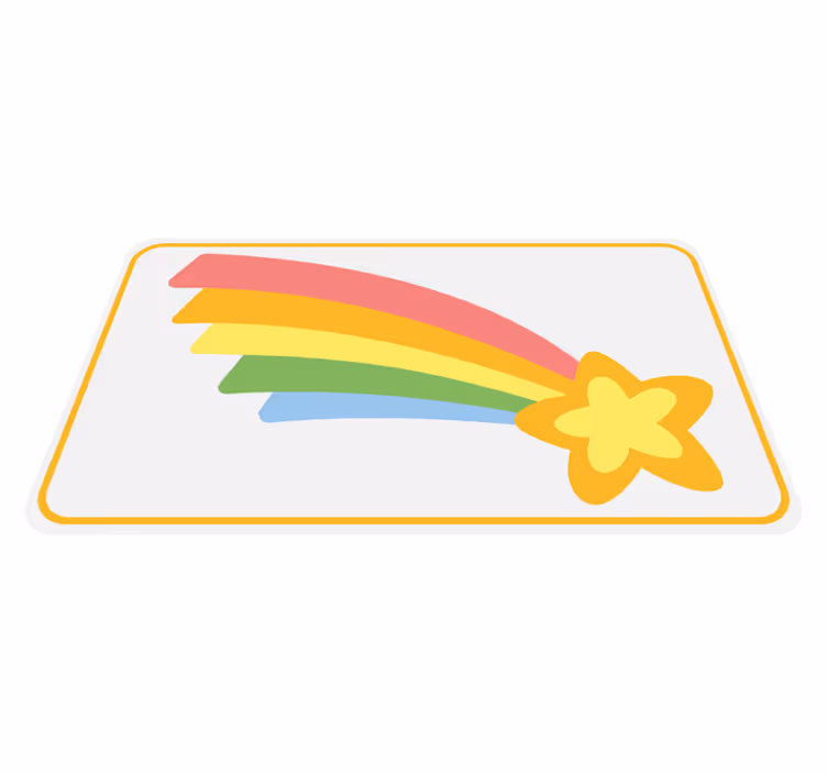 Renkli gökkuşağı yıldız vinil halı - TenStickers
