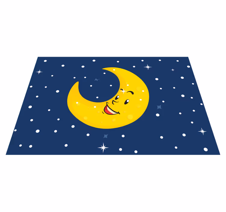 Mutlu ay gülümsüyor bebek pvc halı - TenStickers