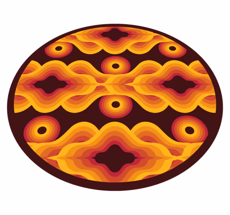 Eski spiral motif mozaic pvc halı - TenStickers