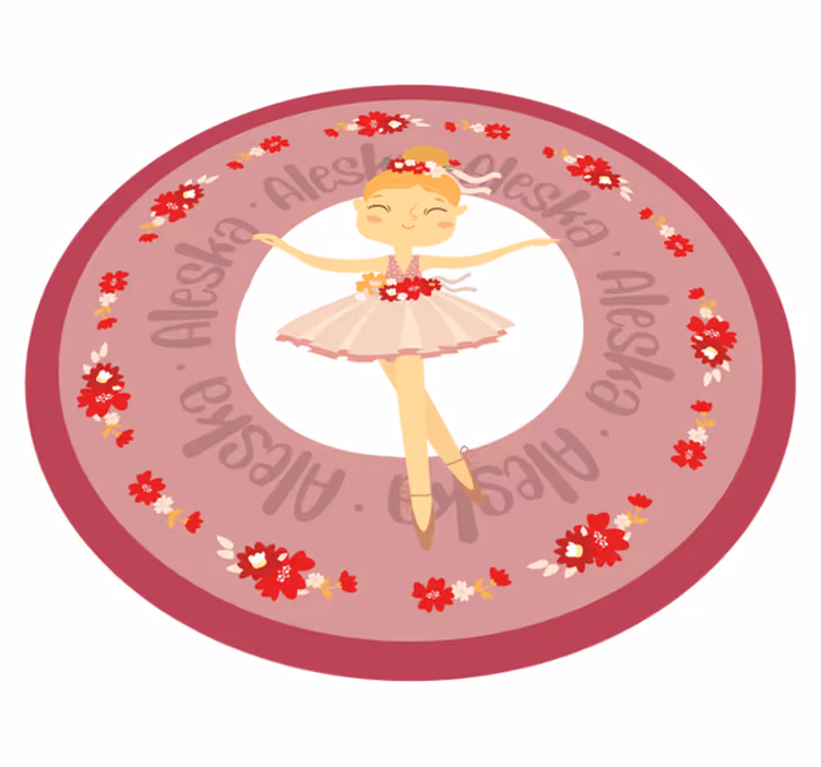Isimli bale dansı pvc halı - TenStickers