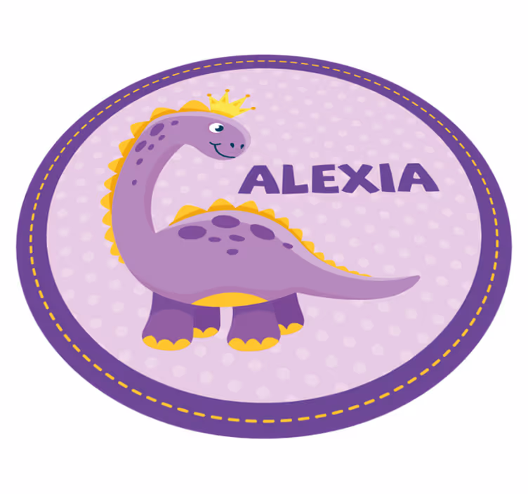 Dinozor sanat eseri isimlerle pvc halı - TenStickers