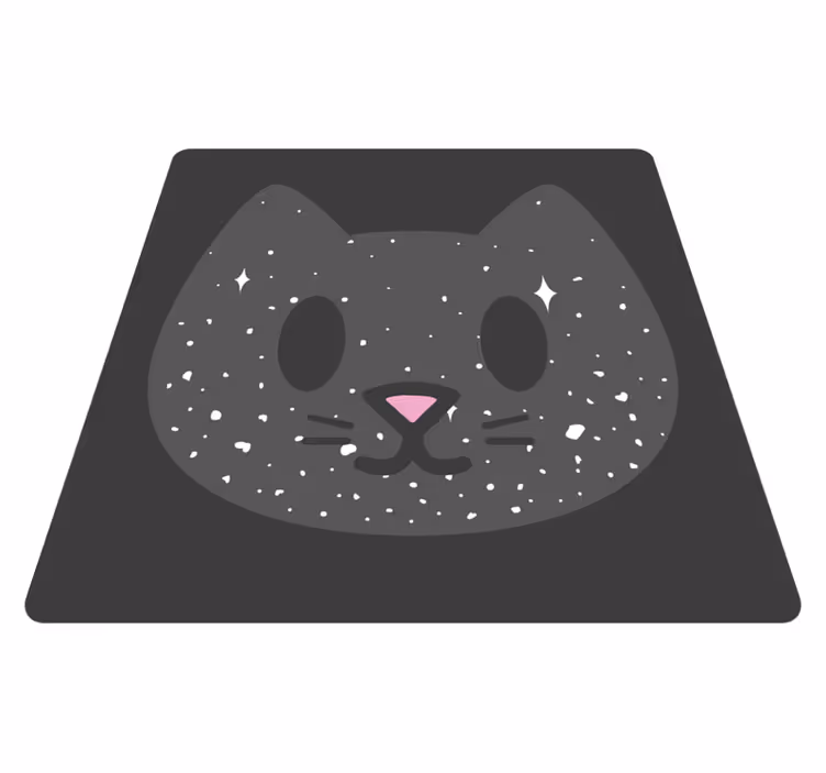 Sevimli kedi yüzü bebek pvc halı - TenStickers