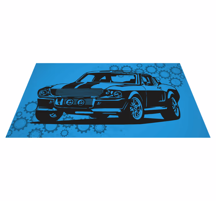 Zamansız otomobil tasviri pvc halı - TenStickers