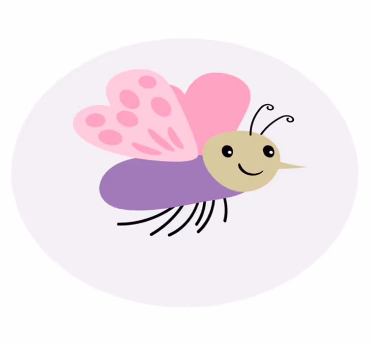 Uzun burunlu hayvan halısı ile kelebek - TenStickers