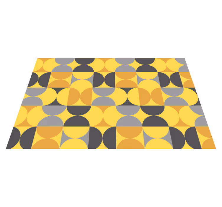 Dairesel desen oyunu geometrik pvc halı - TenStickers