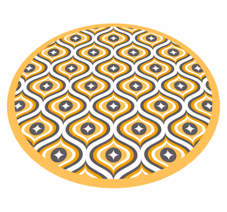 Kıvrımlı mücevher deseni geometrik pvc halı - TenStickers