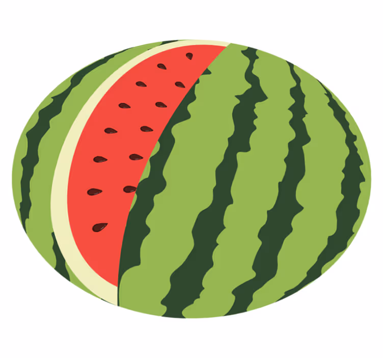 Karpuz dilimi mutfak zemini - TenStickers